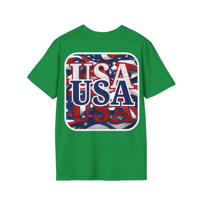 2 - sided Red White and BLUE USA Patriot DKcolors Unisex T-Shirt by cypherpunkgear – cypherpunkgear.com | Cypherpunk Merch