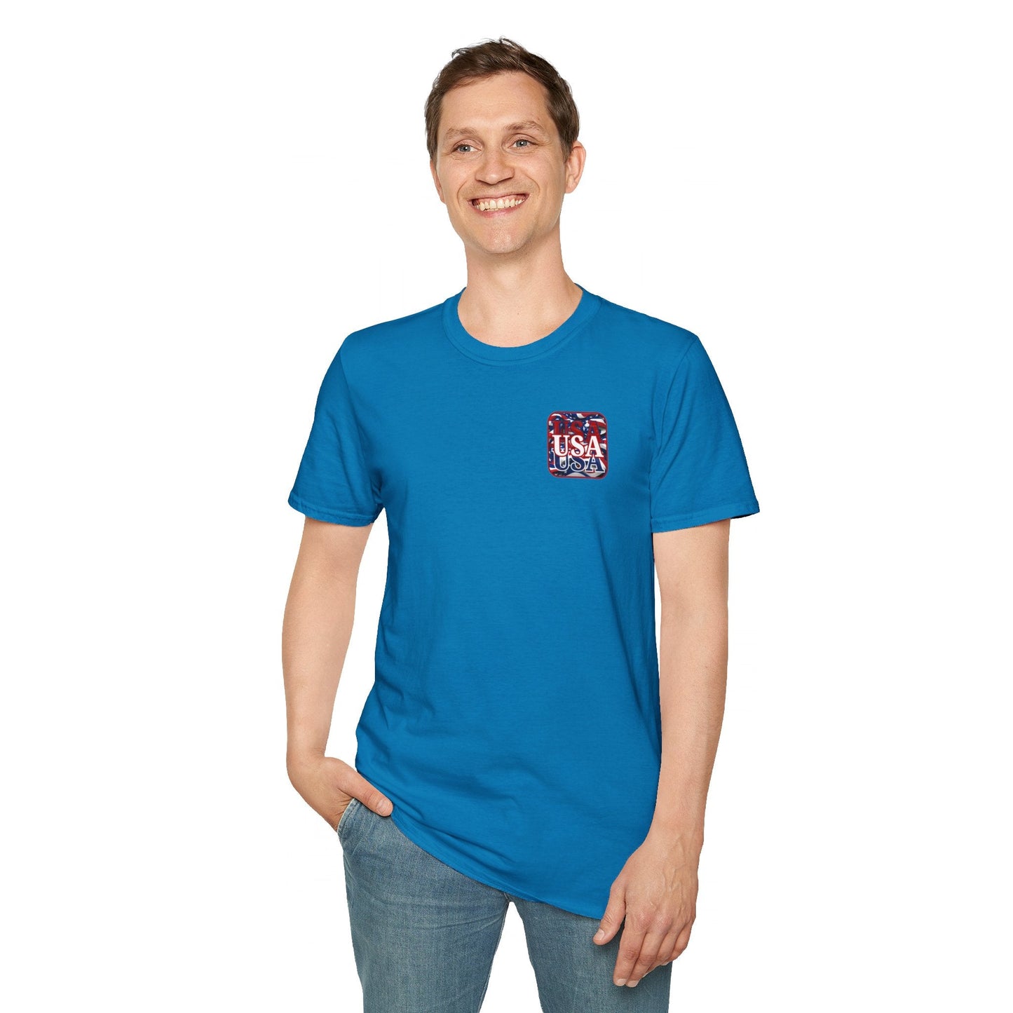 2 - sided Red WHITE and Blue USA Patriot DKcolors Unisex T-Shirt by cypherpunkgear – cypherpunkgear.com | Cypherpunk Merch