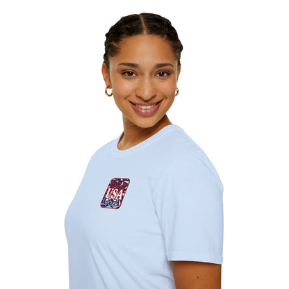 2 - sided Red WHITE and Blue USA Patriot LTcolors Unisex T-Shirt by cypherpunkgear – cypherpunkgear.com | Cypherpunk Merch