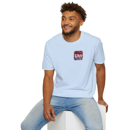 2 - sided Red WHITE and Blue USA Patriot LTcolors Unisex T-Shirt by cypherpunkgear – cypherpunkgear.com | Cypherpunk Merch