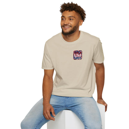 2 - sided Red WHITE and Blue USA Patriot LTcolors Unisex T-Shirt by cypherpunkgear – cypherpunkgear.com | Cypherpunk Merch