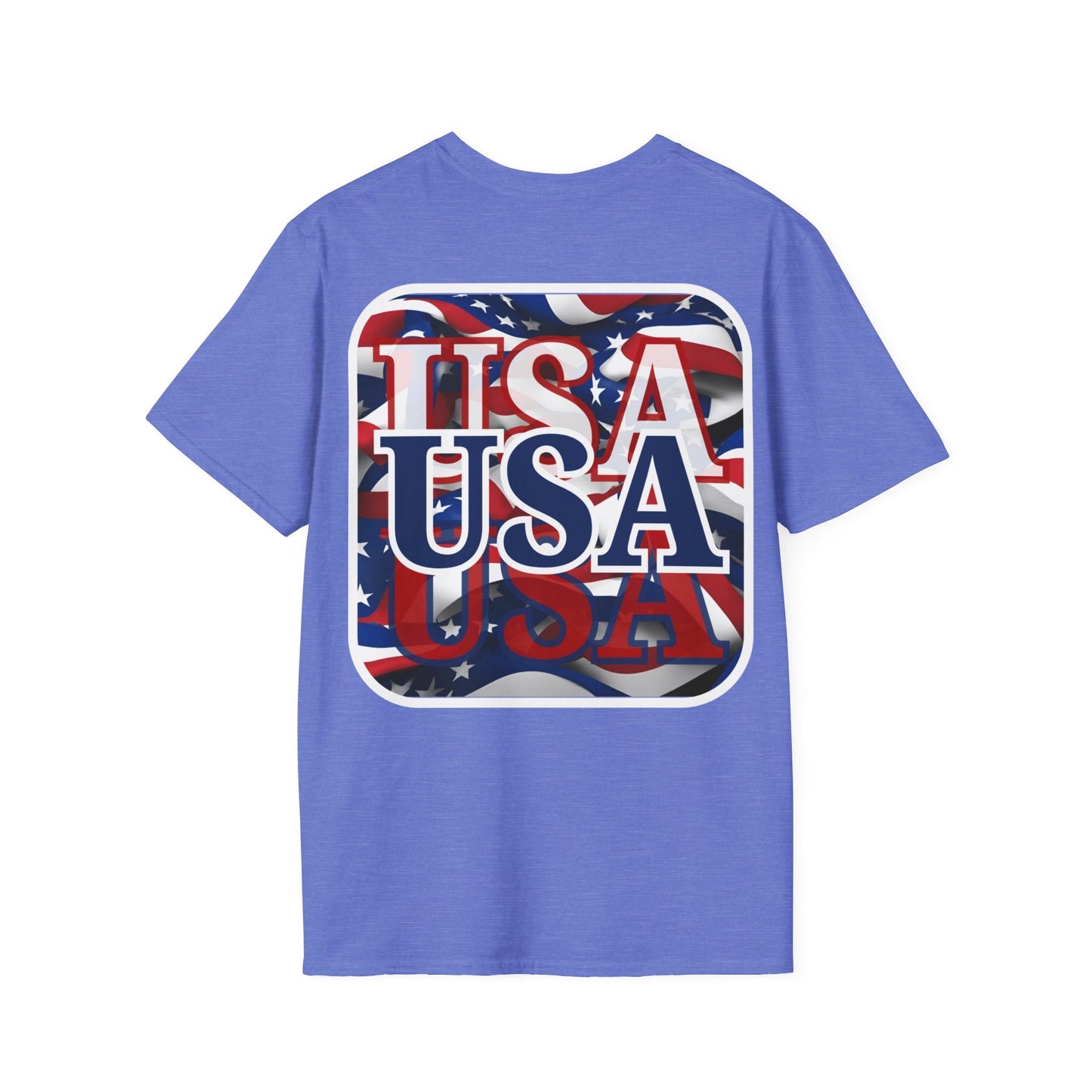 2 - sided Red White and BLUE USA Patriot LTcolors Unisex T-Shirt by cypherpunkgear – cypherpunkgear.com | Cypherpunk Merch