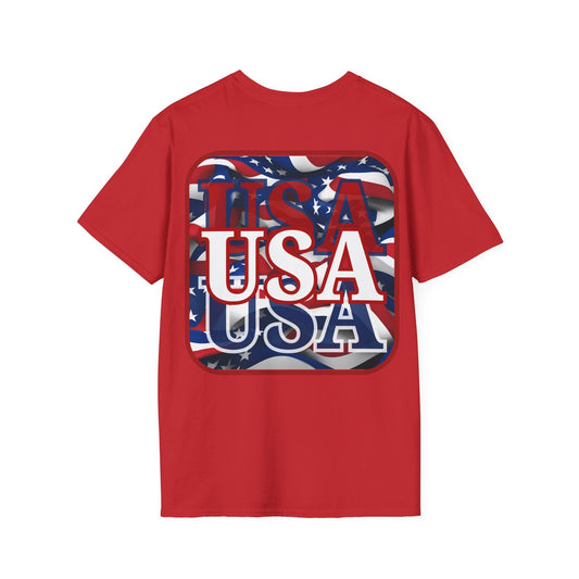 2 - sided Red WHITE and Blue USA Patriot LTcolors Unisex T-Shirt by cypherpunkgear – cypherpunkgear.com | Cypherpunk Merch