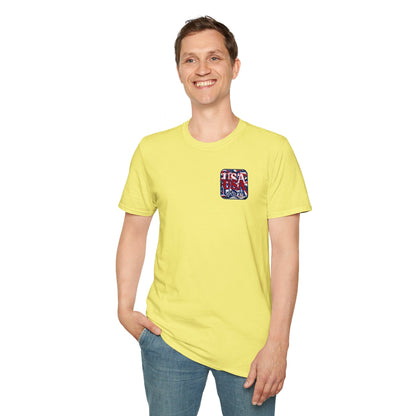 2 - sided RED White and Blue USA Patriot LTcolors Unisex T-Shirt by cypherpunkgear – cypherpunkgear.com | Cypherpunk Merch