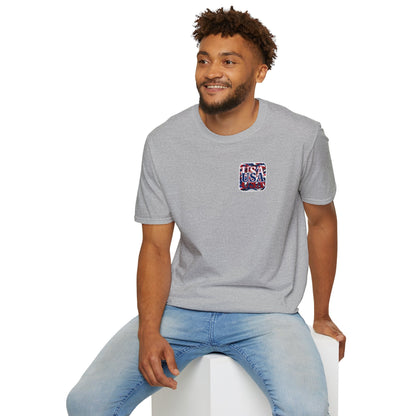 2 - sided Red White and BLUE USA Patriot LTcolors Unisex T-Shirt by cypherpunkgear – cypherpunkgear.com | Cypherpunk Merch