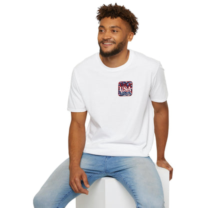 2 - sided Red WHITE and Blue USA Patriot LTcolors Unisex T-Shirt by cypherpunkgear – cypherpunkgear.com | Cypherpunk Merch