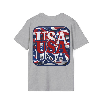 2 - sided RED White and Blue USA Patriot LTcolors Unisex T-Shirt by cypherpunkgear – cypherpunkgear.com | Cypherpunk Merch