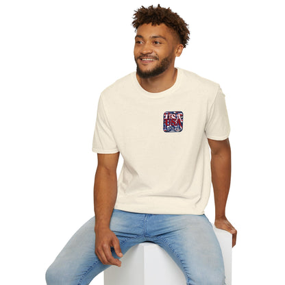 2 - sided RED White and Blue USA Patriot LTcolors Unisex T-Shirt by cypherpunkgear – cypherpunkgear.com | Cypherpunk Merch