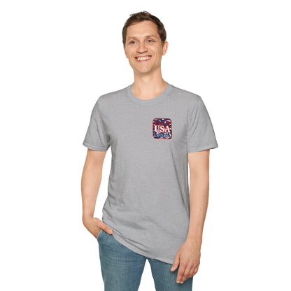 2 - sided Red WHITE and Blue USA Patriot LTcolors Unisex T-Shirt by cypherpunkgear – cypherpunkgear.com | Cypherpunk Merch