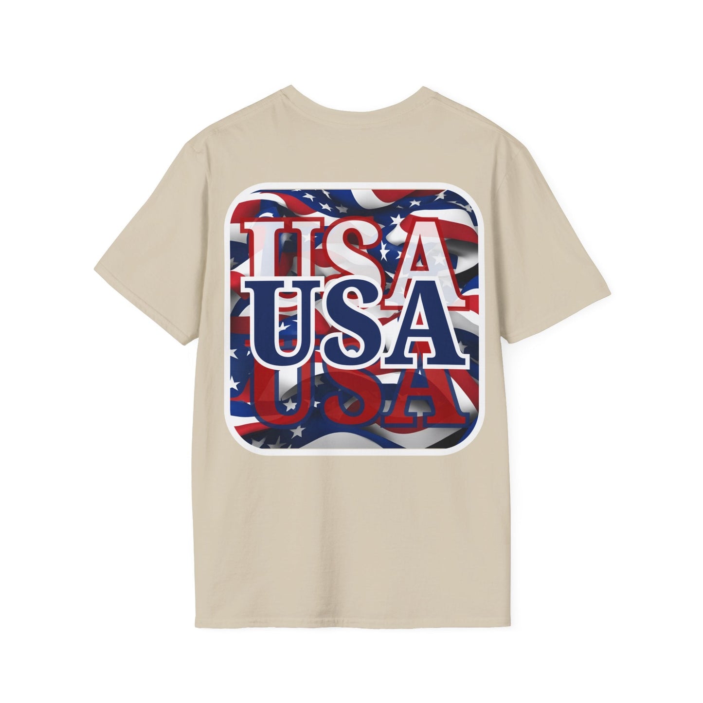 2 - sided Red White and BLUE USA Patriot LTcolors Unisex T-Shirt by cypherpunkgear – cypherpunkgear.com | Cypherpunk Merch
