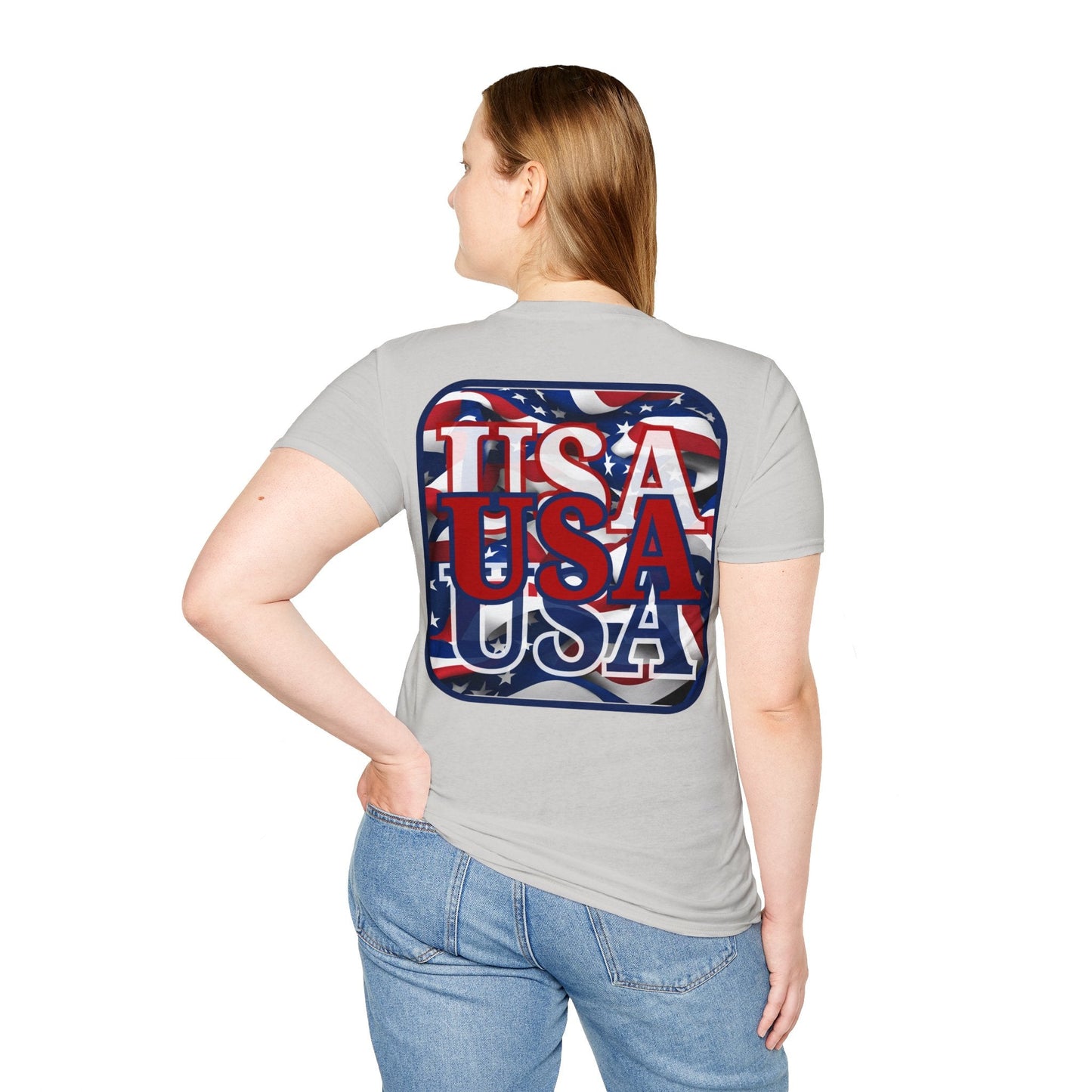 2 - sided RED White and Blue USA Patriot LTcolors Unisex T-Shirt by cypherpunkgear – cypherpunkgear.com | Cypherpunk Merch