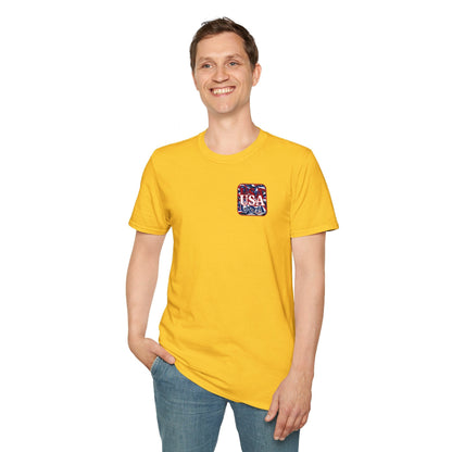 2 - sided Red WHITE and Blue USA Patriot LTcolors Unisex T-Shirt by cypherpunkgear – cypherpunkgear.com | Cypherpunk Merch