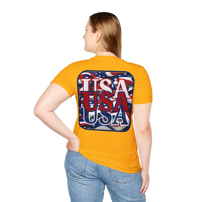 2 - sided RED White and Blue USA Patriot LTcolors Unisex T-Shirt by cypherpunkgear – cypherpunkgear.com | Cypherpunk Merch