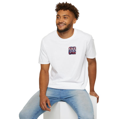 2 - sided Red White and BLUE USA Patriot LTcolors Unisex T-Shirt by cypherpunkgear – cypherpunkgear.com | Cypherpunk Merch
