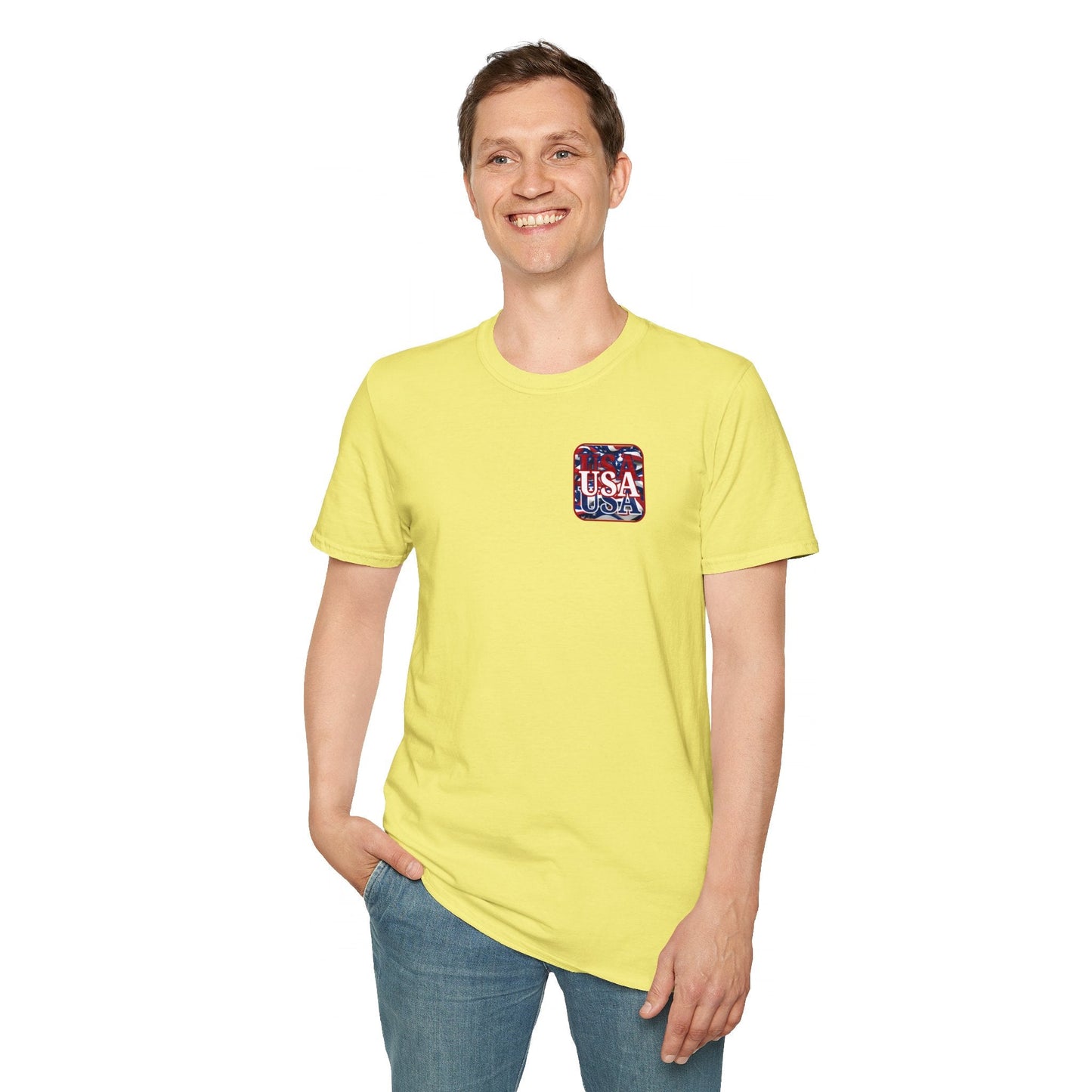 2 - sided Red WHITE and Blue USA Patriot LTcolors Unisex T-Shirt by cypherpunkgear – cypherpunkgear.com | Cypherpunk Merch