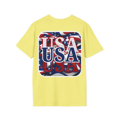 2 - sided Red White and BLUE USA Patriot LTcolors Unisex T-Shirt by cypherpunkgear – cypherpunkgear.com | Cypherpunk Merch