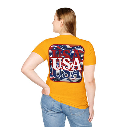 2 - sided Red WHITE and Blue USA Patriot LTcolors Unisex T-Shirt by cypherpunkgear – cypherpunkgear.com | Cypherpunk Merch