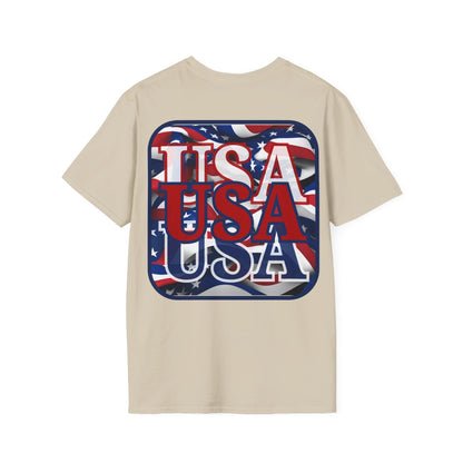 2 - sided RED White and Blue USA Patriot LTcolors Unisex T-Shirt by cypherpunkgear – cypherpunkgear.com | Cypherpunk Merch