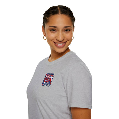 2 - sided RED White and Blue USA Patriot LTcolors Unisex T-Shirt by cypherpunkgear – cypherpunkgear.com | Cypherpunk Merch