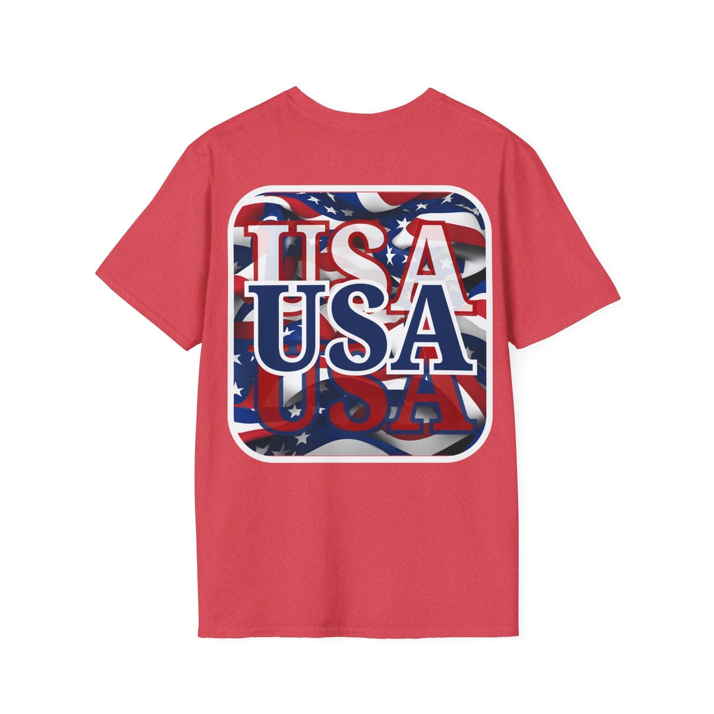 2 - sided Red White and BLUE USA Patriot LTcolors Unisex T-Shirt by cypherpunkgear – cypherpunkgear.com | Cypherpunk Merch