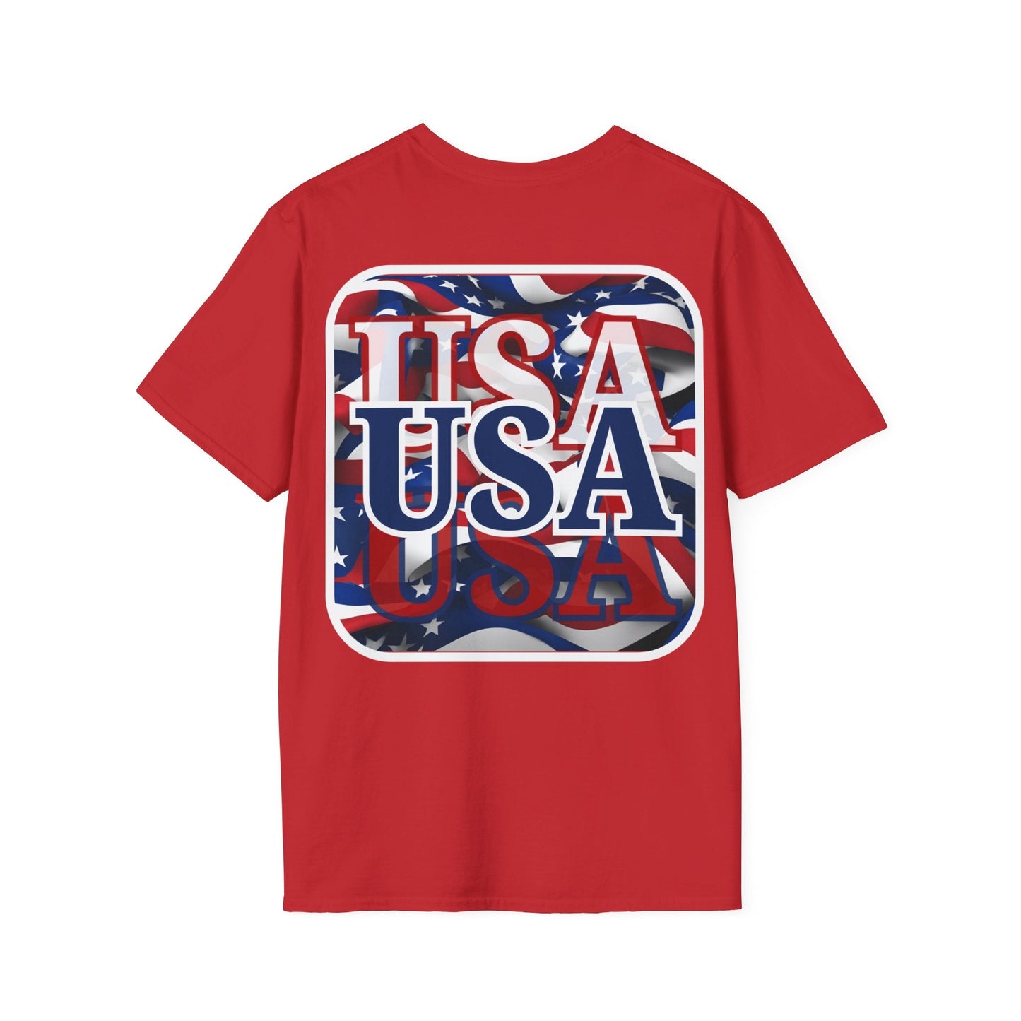 2 - sided Red White and BLUE USA Patriot LTcolors Unisex T-Shirt by cypherpunkgear – cypherpunkgear.com | Cypherpunk Merch