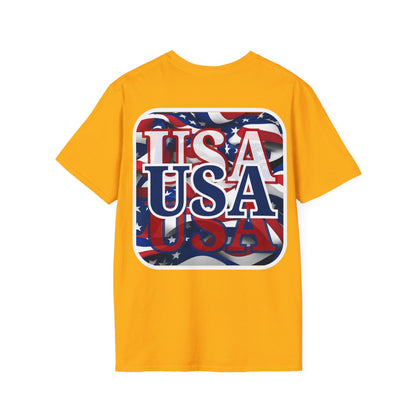2 - sided Red White and BLUE USA Patriot LTcolors Unisex T-Shirt by cypherpunkgear – cypherpunkgear.com | Cypherpunk Merch