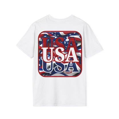 2 - sided Red WHITE and Blue USA Patriot LTcolors Unisex T-Shirt by cypherpunkgear – cypherpunkgear.com | Cypherpunk Merch