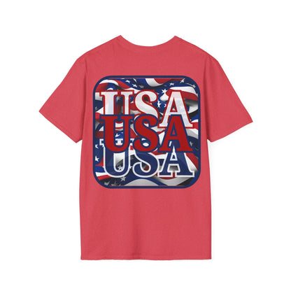 2 - sided RED White and Blue USA Patriot LTcolors Unisex T-Shirt by cypherpunkgear – cypherpunkgear.com | Cypherpunk Merch