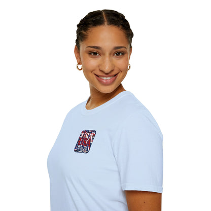 2 - sided RED White and Blue USA Patriot LTcolors Unisex T-Shirt by cypherpunkgear – cypherpunkgear.com | Cypherpunk Merch