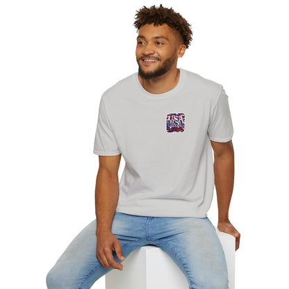 2 - sided Red White and BLUE USA Patriot LTcolors Unisex T-Shirt by cypherpunkgear – cypherpunkgear.com | Cypherpunk Merch