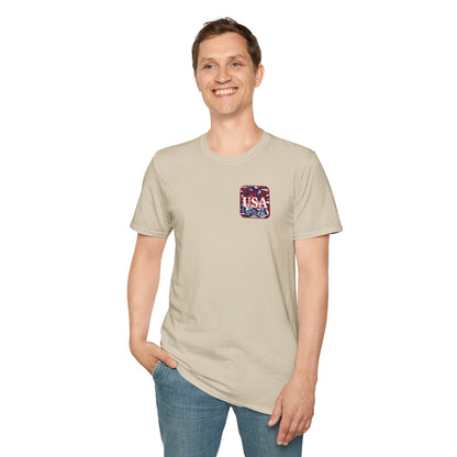 2 - sided Red WHITE and Blue USA Patriot LTcolors Unisex T-Shirt by cypherpunkgear – cypherpunkgear.com | Cypherpunk Merch