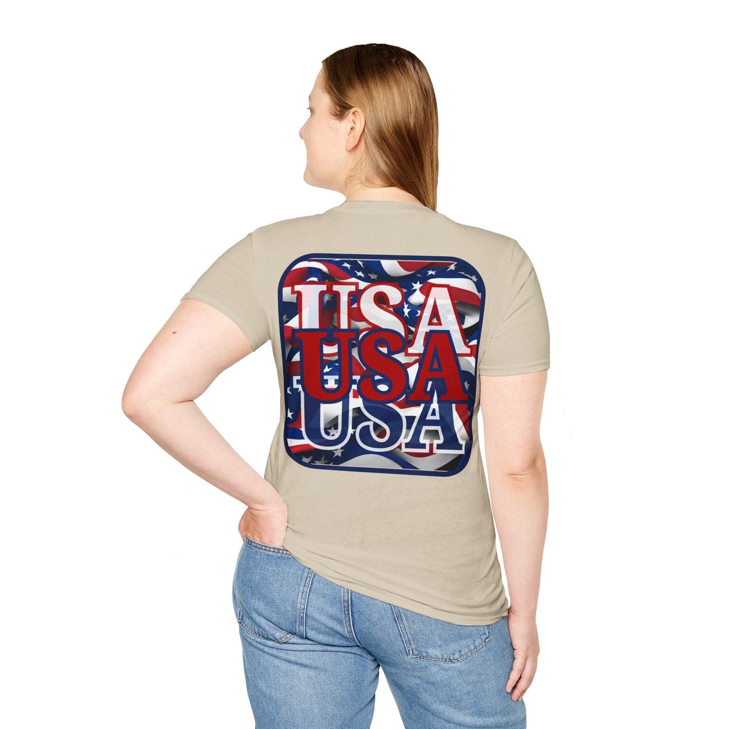 2 - sided RED White and Blue USA Patriot LTcolors Unisex T-Shirt by cypherpunkgear – cypherpunkgear.com | Cypherpunk Merch
