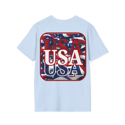 2 - sided Red WHITE and Blue USA Patriot LTcolors Unisex T-Shirt by cypherpunkgear – cypherpunkgear.com | Cypherpunk Merch