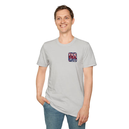 2 - sided RED White and Blue USA Patriot LTcolors Unisex T-Shirt by cypherpunkgear – cypherpunkgear.com | Cypherpunk Merch