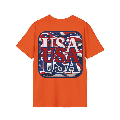 2 - sided RED White and Blue USA Patriot LTcolors Unisex T-Shirt by cypherpunkgear – cypherpunkgear.com | Cypherpunk Merch