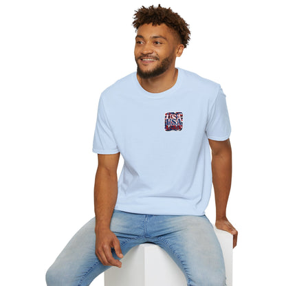 2 - sided Red White and BLUE USA Patriot LTcolors Unisex T-Shirt by cypherpunkgear – cypherpunkgear.com | Cypherpunk Merch