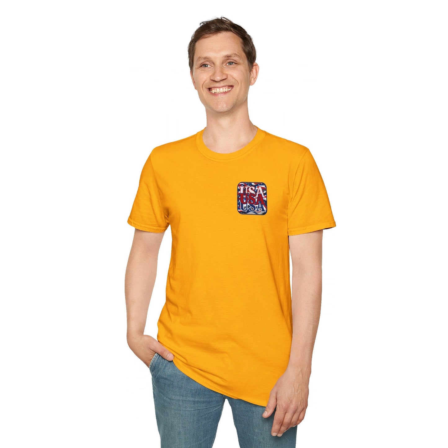 2 - sided RED White and Blue USA Patriot LTcolors Unisex T-Shirt by cypherpunkgear – cypherpunkgear.com | Cypherpunk Merch
