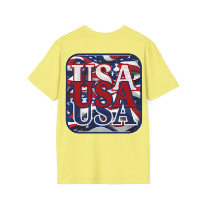 2 - sided RED White and Blue USA Patriot LTcolors Unisex T-Shirt by cypherpunkgear – cypherpunkgear.com | Cypherpunk Merch