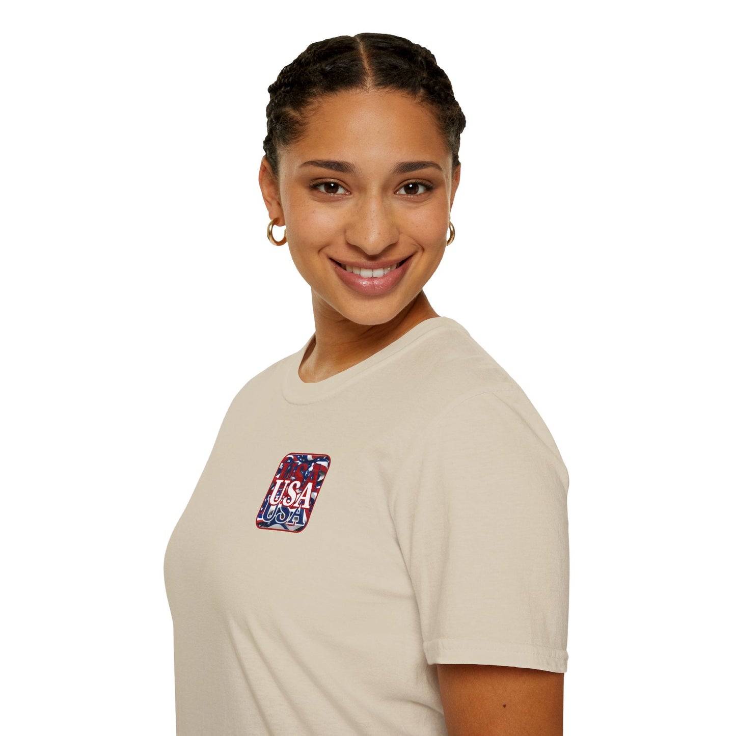 2 - sided Red WHITE and Blue USA Patriot LTcolors Unisex T-Shirt by cypherpunkgear – cypherpunkgear.com | Cypherpunk Merch
