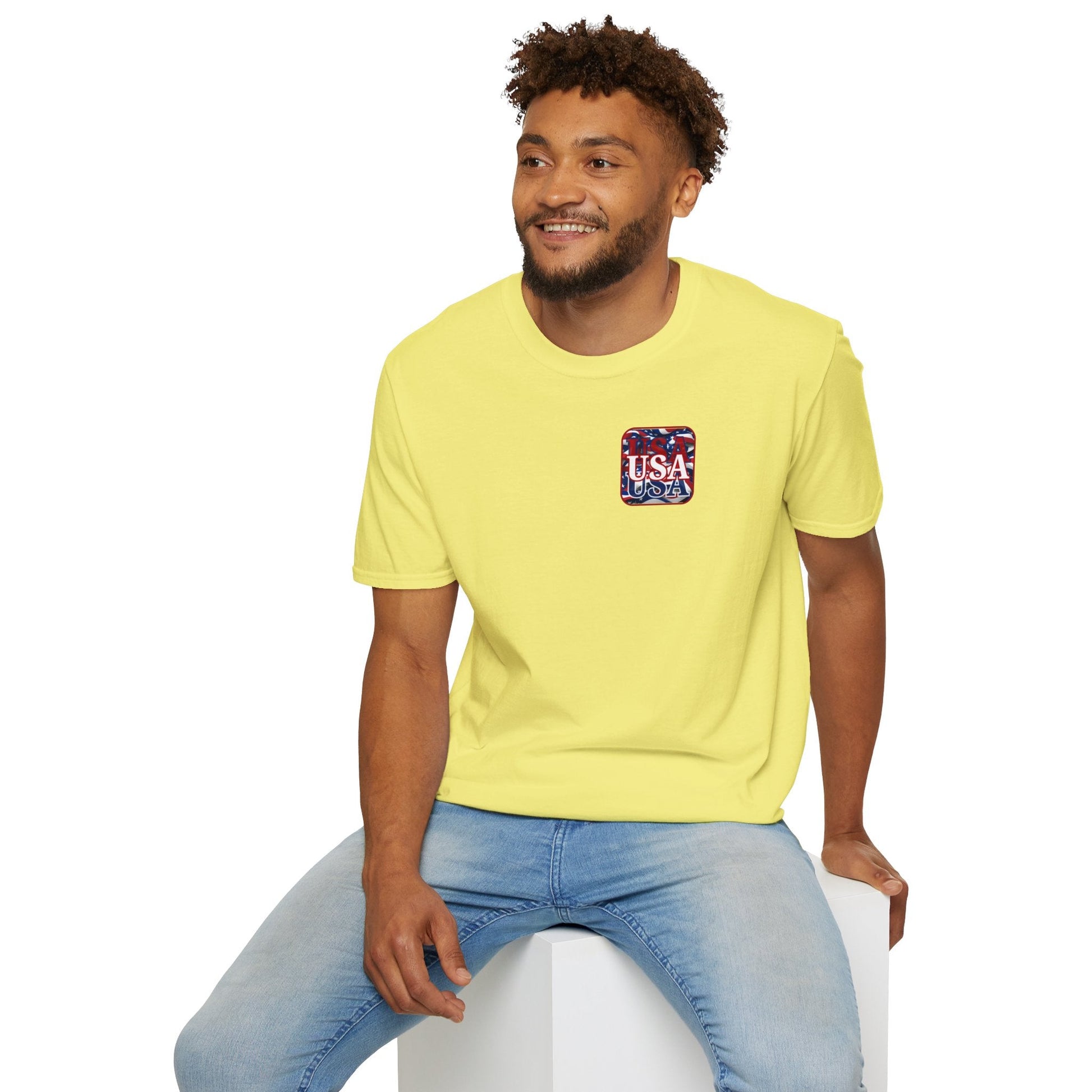 2 - sided Red WHITE and Blue USA Patriot LTcolors Unisex T-Shirt by cypherpunkgear – cypherpunkgear.com | Cypherpunk Merch