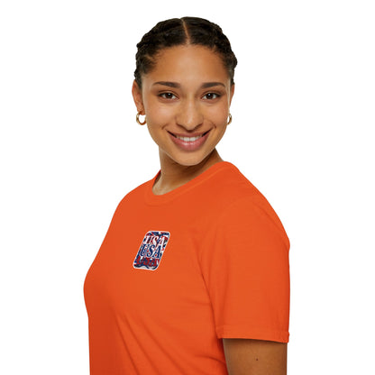 2 - sided Red White and BLUE USA Patriot LTcolors Unisex T-Shirt by cypherpunkgear – cypherpunkgear.com | Cypherpunk Merch