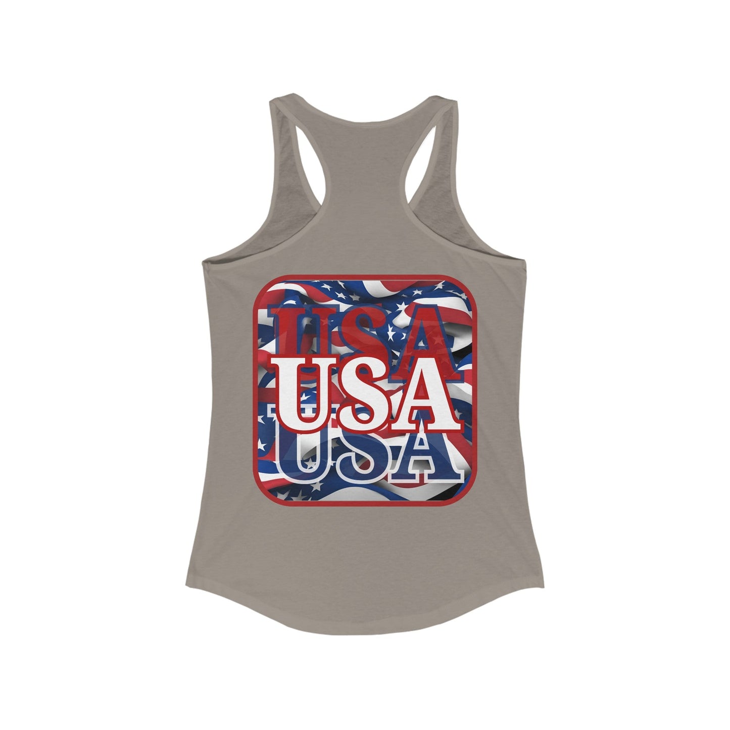 2 - sided Red WHITE and Blue USA Patriot Women's Racerback Tank Top by cypherpunkgear – cypherpunkgear.com | Cypherpunk Merch