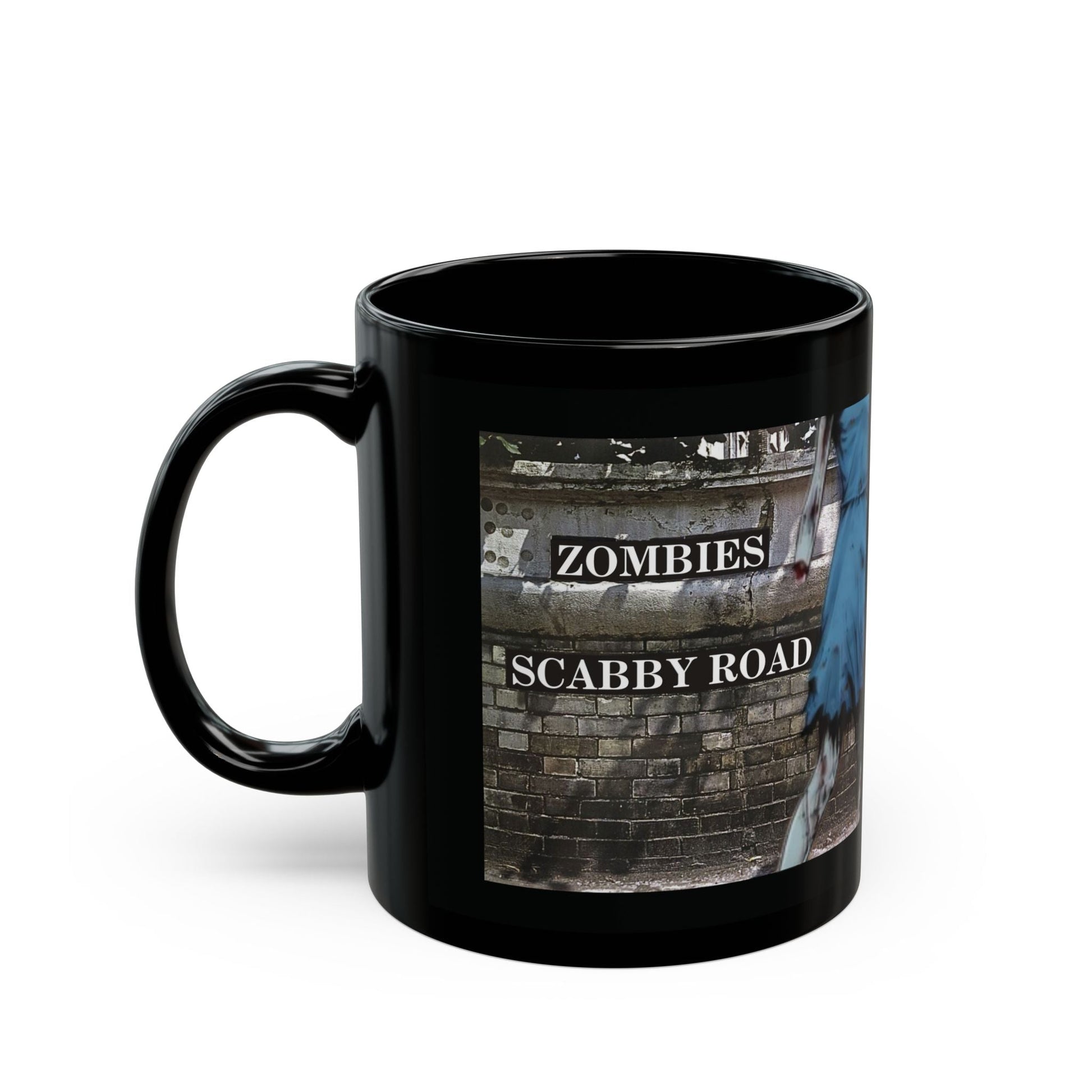 2 - sided Scabby Road Black Mug by cypherpunkgear – cypherpunkgear.com | Cypherpunk Merch