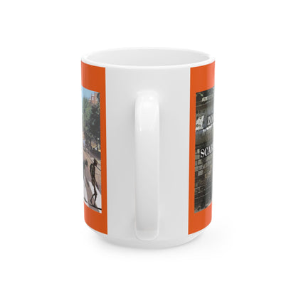 2 - sided Scabby Road Orange Mug by cypherpunkgear – cypherpunkgear.com | Cypherpunk Merch