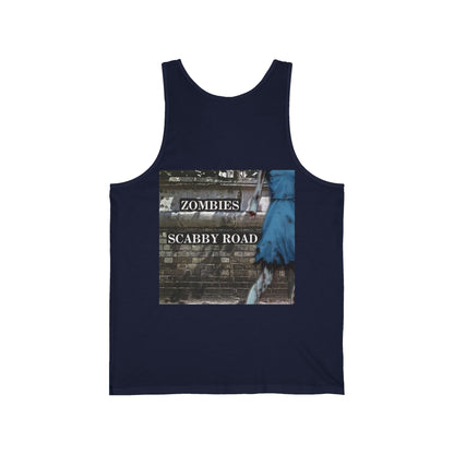 2 - sided Scabby Road Unisex Jersey Tank Top by cypherpunkgear – cypherpunkgear.com | Cypherpunk Merch