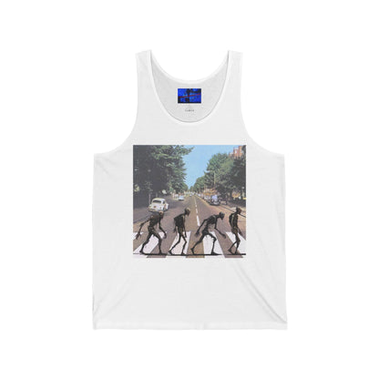 2 - sided Scabby Road Unisex Jersey Tank Top by cypherpunkgear – cypherpunkgear.com | Cypherpunk Merch