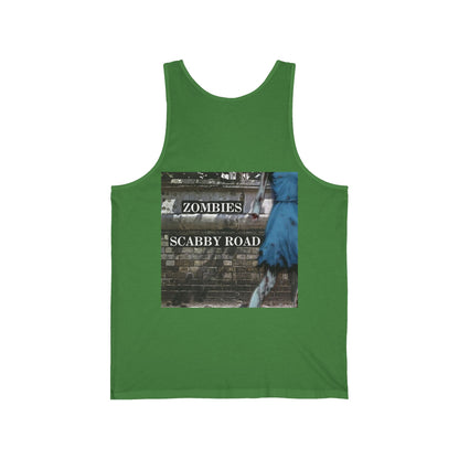2 - sided Scabby Road Unisex Jersey Tank Top by cypherpunkgear – cypherpunkgear.com | Cypherpunk Merch