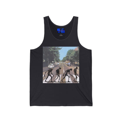 2 - sided Scabby Road Unisex Jersey Tank Top by cypherpunkgear – cypherpunkgear.com | Cypherpunk Merch