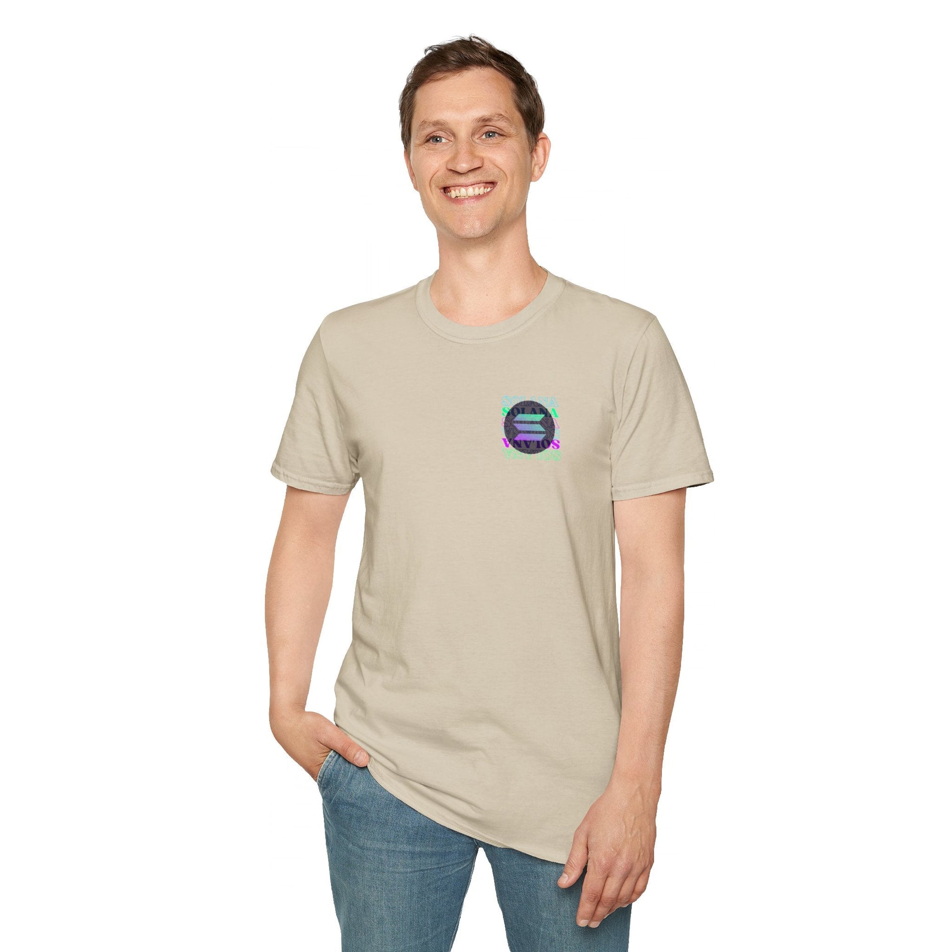 2 - sided Solana LTcolors Unisex T-Shirt by cypherpunkgear – cypherpunkgear.com | Cypherpunk Merch