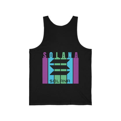 2 - sided Solana Unisex Jersey Tank Top by cypherpunkgear – cypherpunkgear.com | Cypherpunk Merch